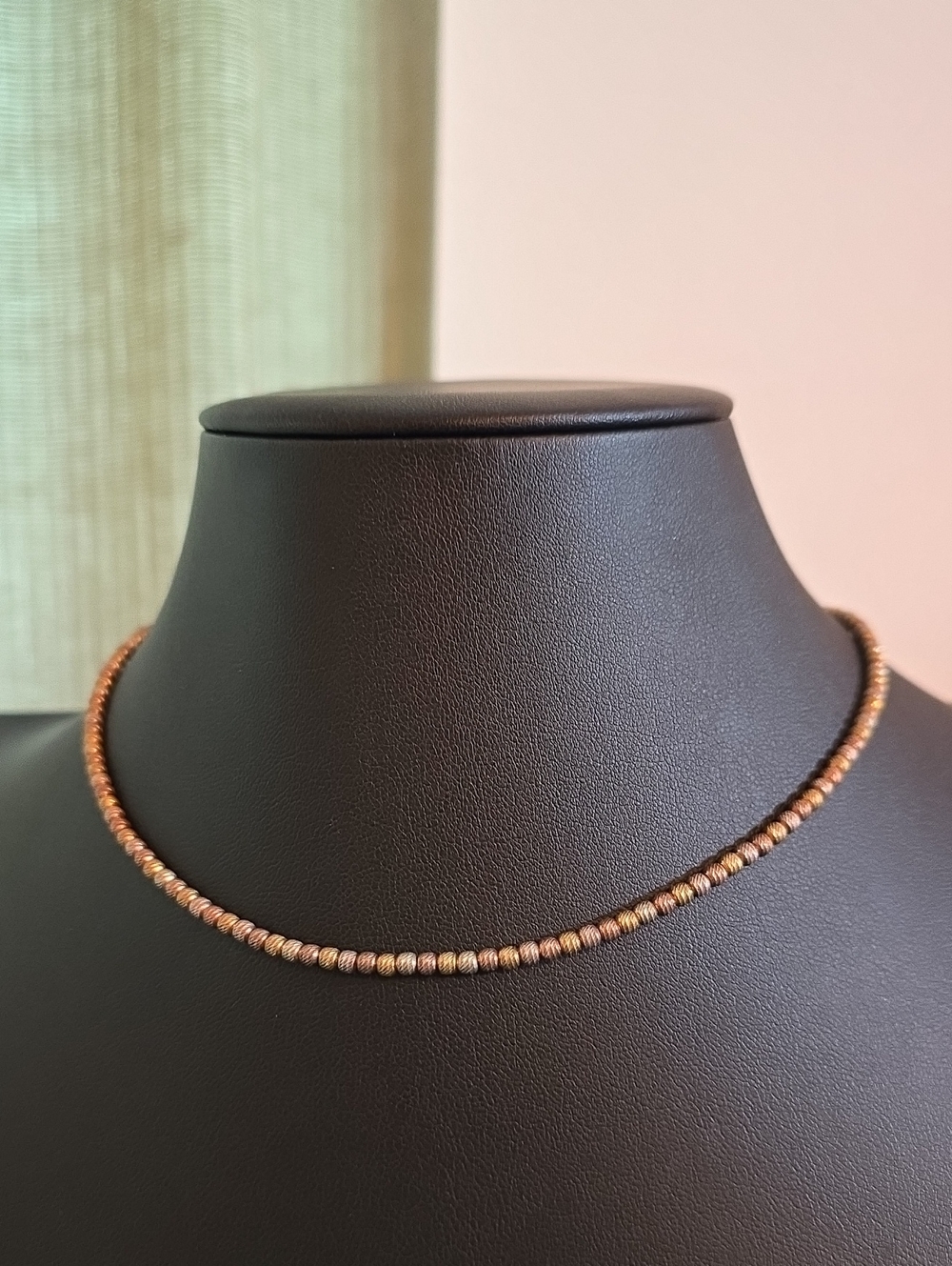Vintage Dyadema Italy 925 Sterling Silver Tri-Tone Sliding Adjustable Chain